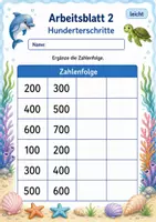 Vorschau - Arbeitsblätter - Zahlenfolgen bis 1000 | Mathematik Klasse 3 | 6 Arbeitsblätter als PDF - Seite 2