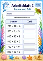 Vorschau - Arbeitsblätter - Zahlzerlegung bis 1000 | Mathematik Klasse 3 | 6 Arbeitsblätter als PDF - Seite 2