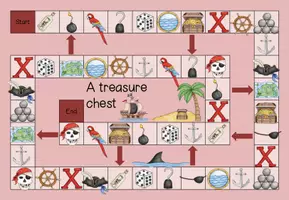Aperçu - Apprentissages en autonomie - Board Game / Spielfeld treasure chest / pirates - Page 1
