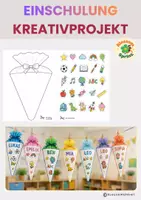 Vorschau - Mal- und Bastelvorlagen - Materialpaket Einschulung - Deckblatt
