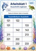 Vorschau - Arbeitsblätter - Tausenderbuch | Mathematik Klasse 3 | 6 Arbeitsblätter als PDF - Seite 1