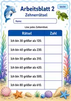 Vorschau - Arbeitsblätter - Zahlenrätsel bis 1000 | Mathematik Klasse 3 | 6 Arbeitsblätter als PDF - Seite 2