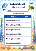 Vorschau - Arbeitsblätter - Zahlenrätsel bis 1000 | Mathematik Klasse 3 | 6 Arbeitsblätter als PDF - Seite 3