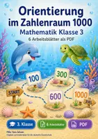 Vorschau - Arbeitsblätter - Orientierung im Zahlenraum 1000 | Mathematik Klasse 3 | 6 Arbeitsblätter als PDF - Deckblatt