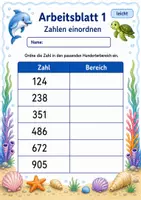 Vorschau - Arbeitsblätter - Orientierung im Zahlenraum 1000 | Mathematik Klasse 3 | 6 Arbeitsblätter als PDF - Seite 1