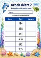 Vorschau - Arbeitsblätter - Orientierung im Zahlenraum 1000 | Mathematik Klasse 3 | 6 Arbeitsblätter als PDF - Seite 2