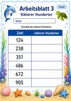 Vorschau - Arbeitsblätter - Orientierung im Zahlenraum 1000 | Mathematik Klasse 3 | 6 Arbeitsblätter als PDF - Seite 3