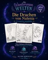 Vorschau - Mal- und Bastelvorlagen - Die Drachen von Nalenia – 12 magische Ausmalbilder - Deckblatt