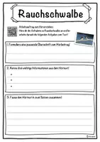 Vorschau - Unterrichtsreihen - Rauchschwalbe Lückentext mit Wortspeicher Hörverstehen und Suchsel - Seite 3