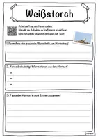 Vorschau - Unterrichtsreihen - Weißstorch Lückentext mit Wortspeicher Hörverstehen und Suchsel - Seite 3