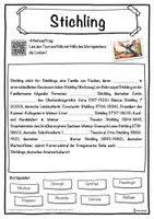 Vorschau - Unterrichtsreihen - Stichling Lückentext mit Wortspeicher Hörverstehen und Suchsel - Seite 1