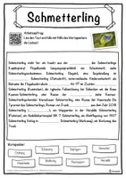 Vorschau - Unterrichtsreihen - Schmetterling Lückentext mit Wortspeicher Hörverstehen und Suchsel - Seite 1