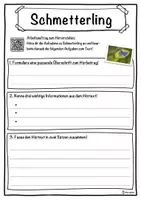 Vorschau - Unterrichtsreihen - Schmetterling Lückentext mit Wortspeicher Hörverstehen und Suchsel - Seite 3