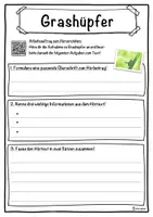 Vorschau - Unterrichtsreihen - Grashüpfer Lückentext mit Wortspeicher Hörverstehen und Suchsel - Seite 3