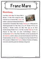 Vorschau - Unterrichtsreihen - Franz Marc Lückentext mit Wortspeicher Hörverstehen und Suchsel - Seite 2