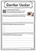 Vorschau - Unterrichtsreihen - Günther Uecker Lückentext mit Wortspeicher Hörverstehen und Suchsel - Seite 3