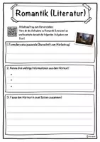 Vorschau - Unterrichtsreihen - Romantik (Literatur) Lückentext mit Wortspeicher Hörverstehen und Suchsel - Seite 3