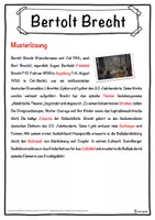 Vorschau - Unterrichtsreihen - Bertolt Brecht Lückentext mit Wortspeicher Hörverstehen und Suchsel - Seite 2