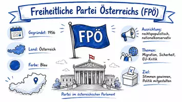 Vorschau - Arbeitsblätter - AB mit Fragen zum Thema "Freiheitliche Partei Österreichs" + Lösungsblatt + Infografik - Seite 1