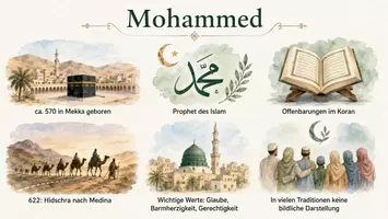Vorschau - Arbeitsblätter - Arbeitsblatt "Mohammed" + Onlineübung & MP3 + Mindmap + Infografik - Seite 3
