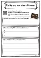 Vorschau - Unterrichtsreihen - Wolfgang Amadeus Mozart Lückentext mit Wortspeicher Hörverstehen und Suchsel - Seite 3