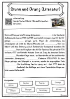 Vorschau - Unterrichtsreihen - Sturm und Drang (Literatur) Lückentext mit Wortspeicher Hörverstehen und Suchsel - Seite 1