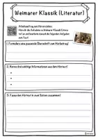 Vorschau - Unterrichtsreihen - Weimarer Klassik (Literatur) Lückentext mit Wortspeicher Hörverstehen und Suchsel - Seite 3
