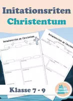 Vorschau - Arbeitsblätter - Christentum Initiationsritus / Taufe / Konfirmation / Firmung / Kommunion - Deckblatt