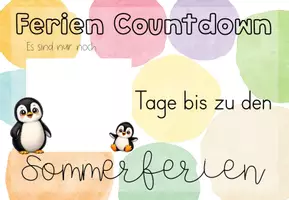 Vorschau - Poster - Sommerferien-Countdown Pinguin | Klassenraum-Ritual zum Schuljahresende - Seite 3