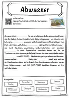 Vorschau - Unterrichtsreihen - Abwasser Lückentext mit Wortspeicher Hörverstehen und Suchsel - Seite 1