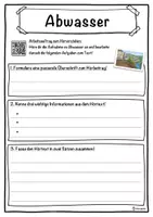 Vorschau - Unterrichtsreihen - Abwasser Lückentext mit Wortspeicher Hörverstehen und Suchsel - Seite 3