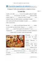 Vorschau - Arbeitsblätter - IMPERFECTO de indicativo Texto: Un niño feliz (A2) - Deckblatt