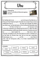 Vorschau - Unterrichtsreihen - Uhu Lückentext mit Wortspeicher Hörverstehen und Suchsel - Seite 1