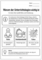 Vorschau - Lehrpläne/Lehrermaterial - Unterrichtsbeginn Rituale - Seite 1