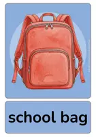 Vorschau - Poster - Bildkarten SCHOOL THINGS | Englisch Grundschule | mit & ohne Brick Words - Seite 3