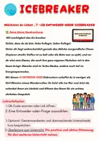 Vorschau - Präsentationen/Tafelbilder - Eisbrecher für die Klassengemeinschaft | Entweder-oder-Fragen - Seite 1