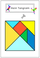 Vorschau - Mal- und Bastelvorlagen - Tangram zum Ausschneiden + Vorlagen | Ebene Figuren | Geometrie - Seite 1