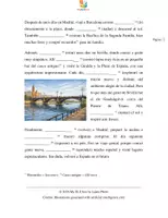 Vorschau - Arbeitsblätter - INDEFINIDO Lesetext: Mi primer viaje a España (A2.1) - Seite 1