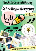 Vorschau - Arbeitsblätter - Buchstabeneinführung U - Buchstabe U - Schreibspaziergang U - Deckblatt