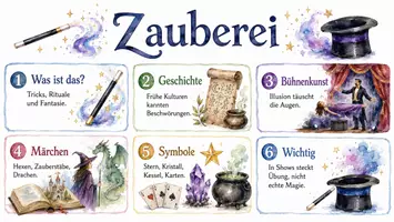 Vorschau - Arbeitsblätter - Arbeitsblatt "Zauberei" + Onlineübung & MP3 + Infografik - Seite 2