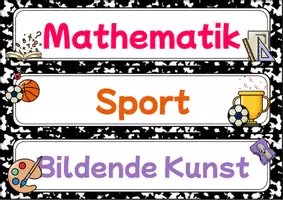 Vorschau - Fördermaterial/Inklusion - Stundenplanelemente - Deckblatt