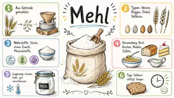 Vorschau - Arbeitsblätter - Arbeitsblatt "Mehl" + Onlineübung & MP3 + Infografik - Seite 1