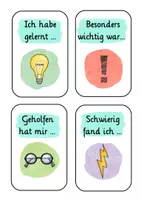 Vorschau - Merkblätter - Reflexionskarten - Deckblatt