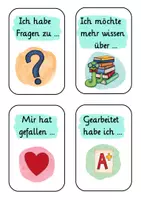 Vorschau - Merkblätter - Reflexionskarten - Seite 1