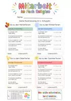 Vorschau - Arbeitsblätter - Mitarbeit bewerten – Rückmeldungsbogen für Klasse 4 - Seite 3