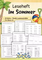 Vorschau - Arbeitsblätter - Sommer-Leseheft „Wörter lesen“ – 36 Seiten Lesetraining (Klasse 1/2) | Differenziert & sofort einsetzbar - Deckblatt