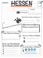 Vorschau - Arbeitsblätter - Steckbrief zum Bundesland Hessen - Deckblatt