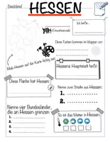 Vorschau - Arbeitsblätter - Steckbrief zum Bundesland Hessen - Seite 1