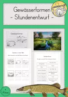 Vorschau - Arbeitsblätter - Gewässerformen Stundenentwurf - Deckblatt