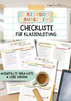 Vorschau - Lehrpläne/Lehrermaterial - Checkliste Klassenleitung | Classroom Management & Organisation | Klasse 5–10 - Deckblatt